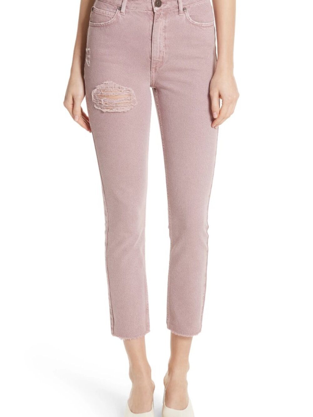 Sandro Ripped Raw Edge Jeans Size 26 NWT